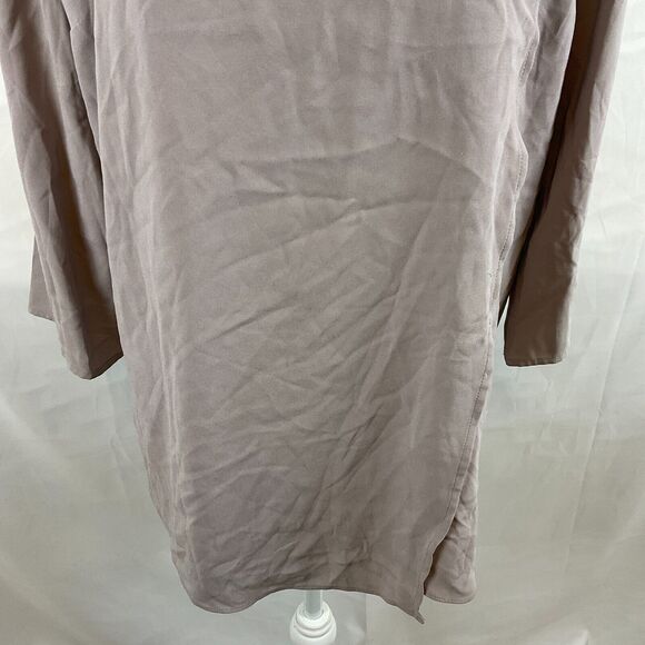 MM LaFleur Blouse XL Lavender-Gray 3/4 Sleeve Drape Detail - Picture 4 of 12